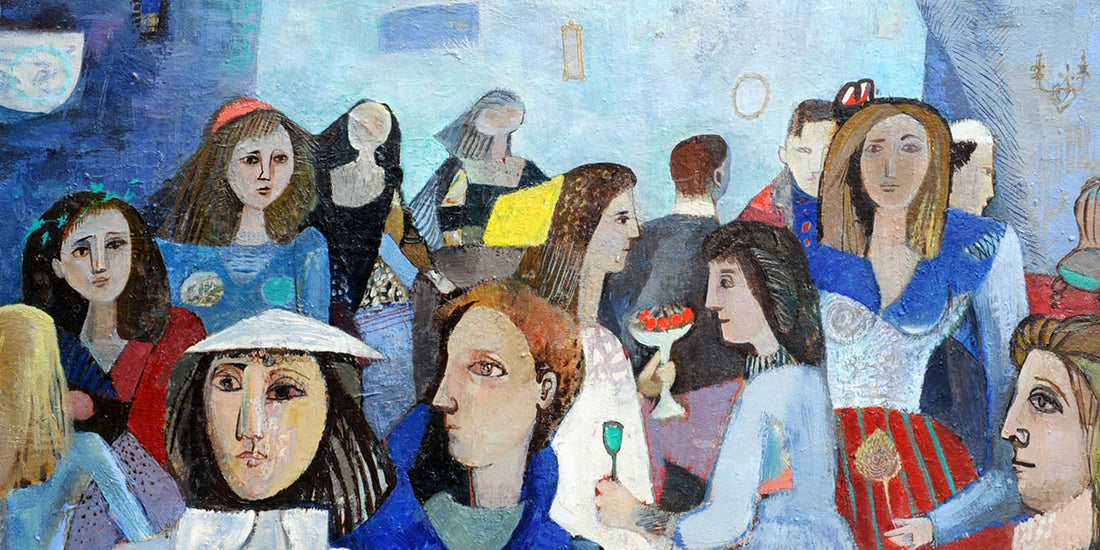 'A Party', Oil Painting by Gwyneth Johnstone