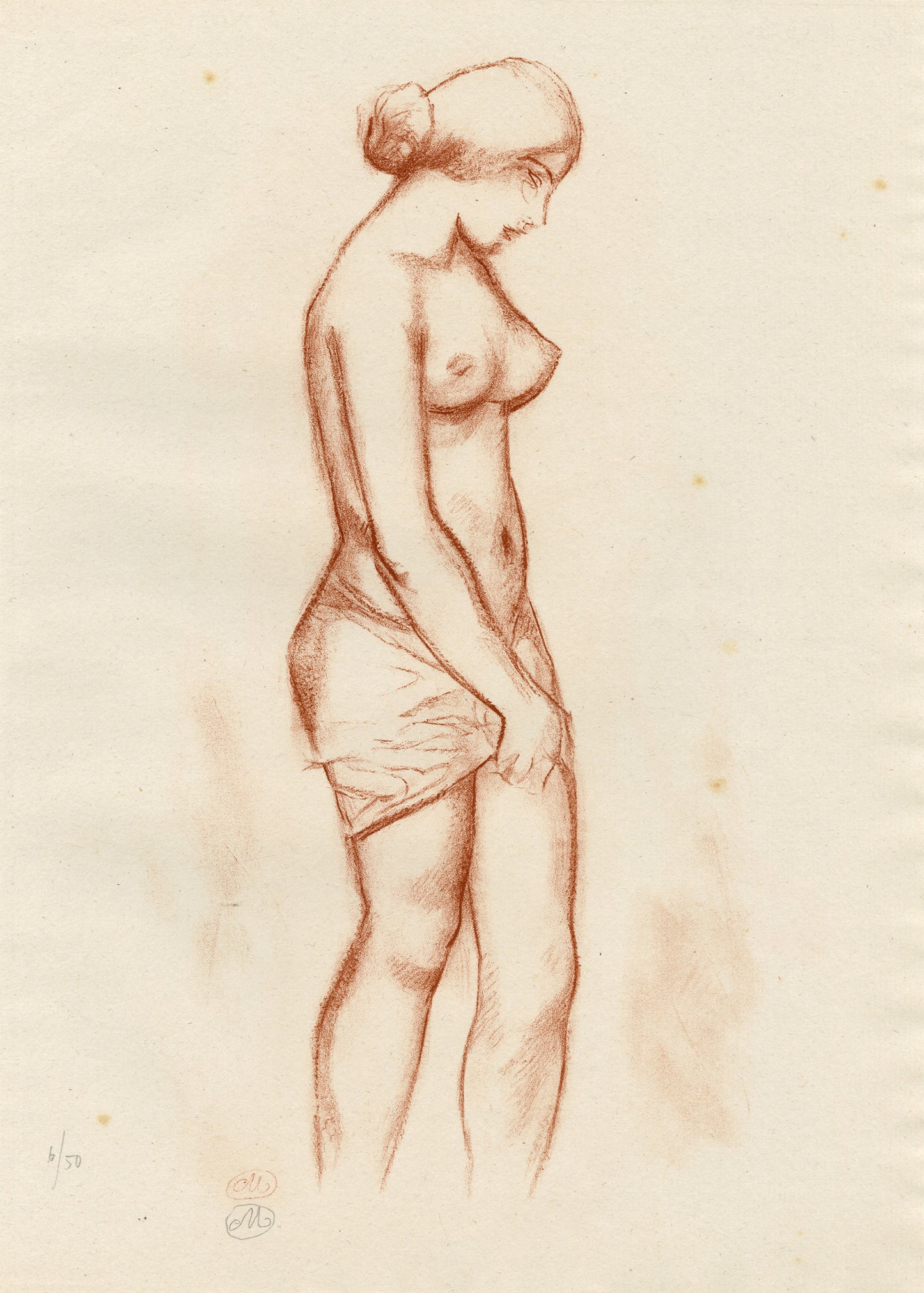 Untitled (Nude Woman with Cloth)