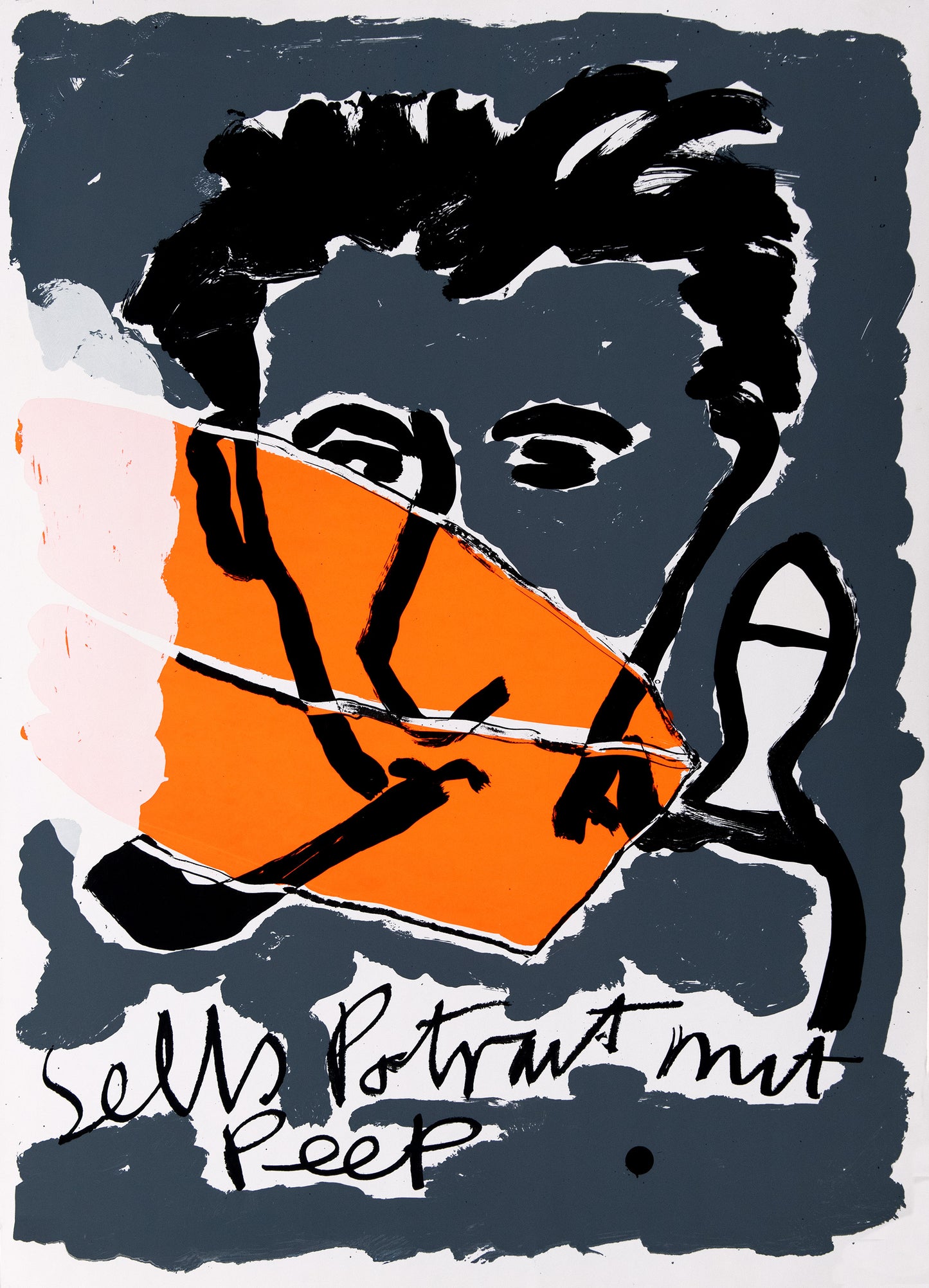 Sells Portrait mit Peep (grey background)