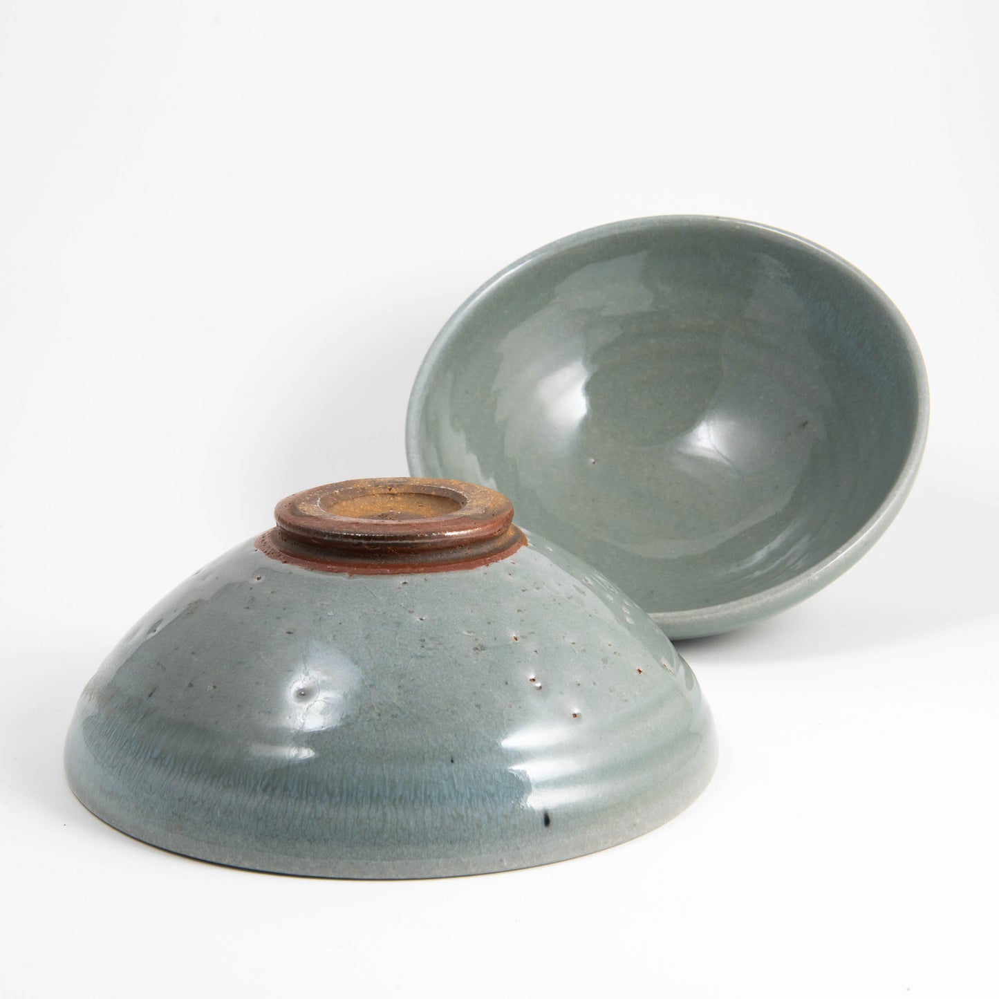 Set of Two Wide Footed Bowls