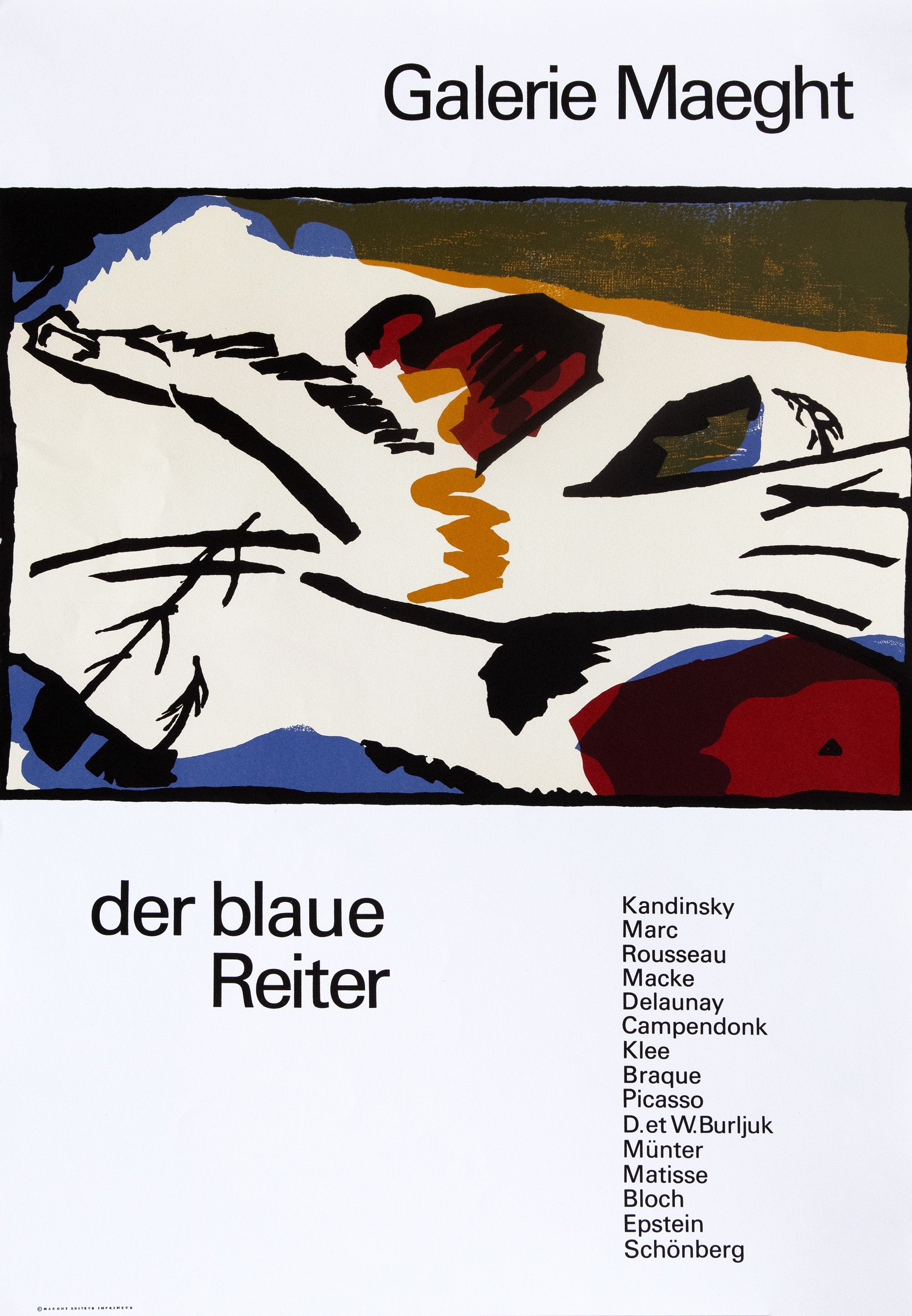 Der Blaue Reiter / galerie Maeght企画展ポスター Wassily Kandinsky Der Blaue Reiter – Goldmark