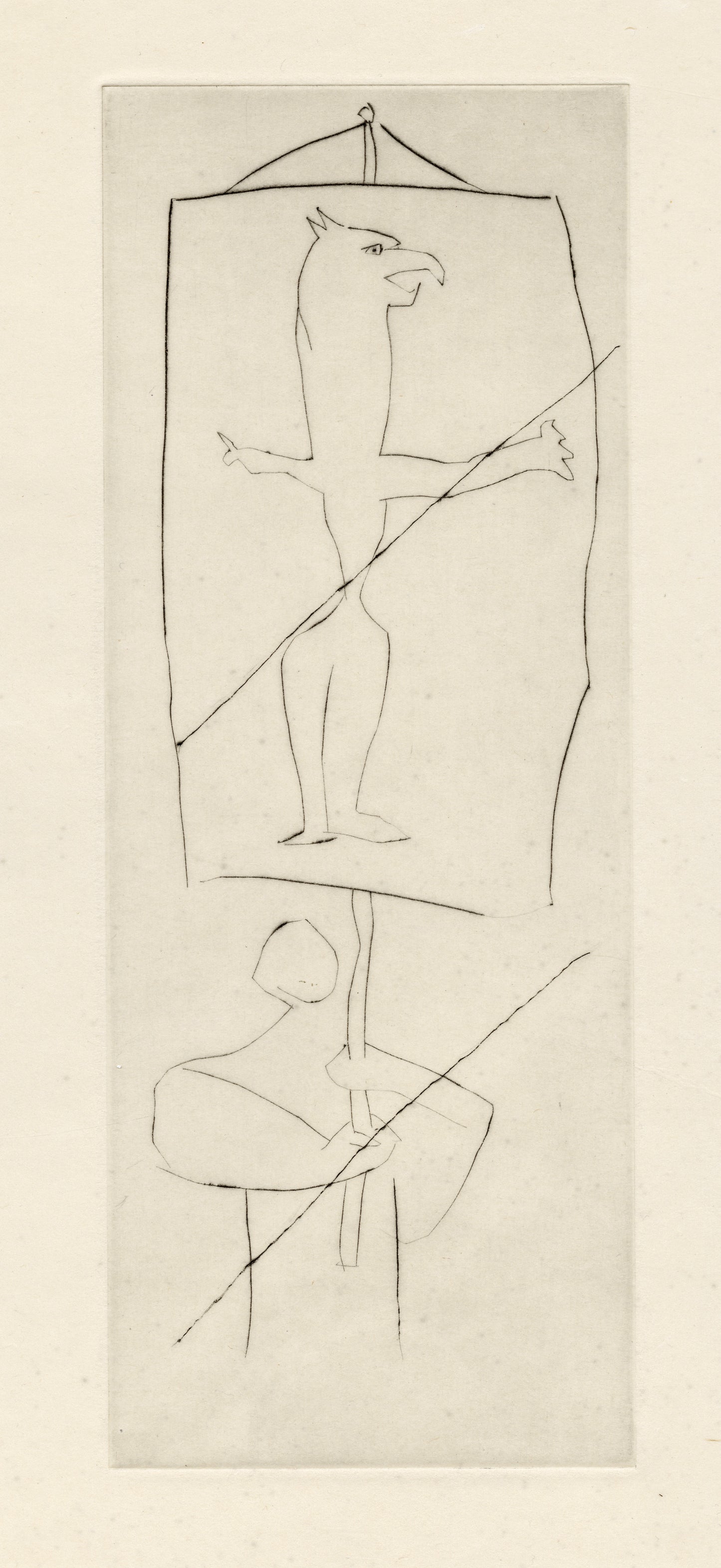 Isola Gropis. Un pendon blanco con la figura de su idol atal