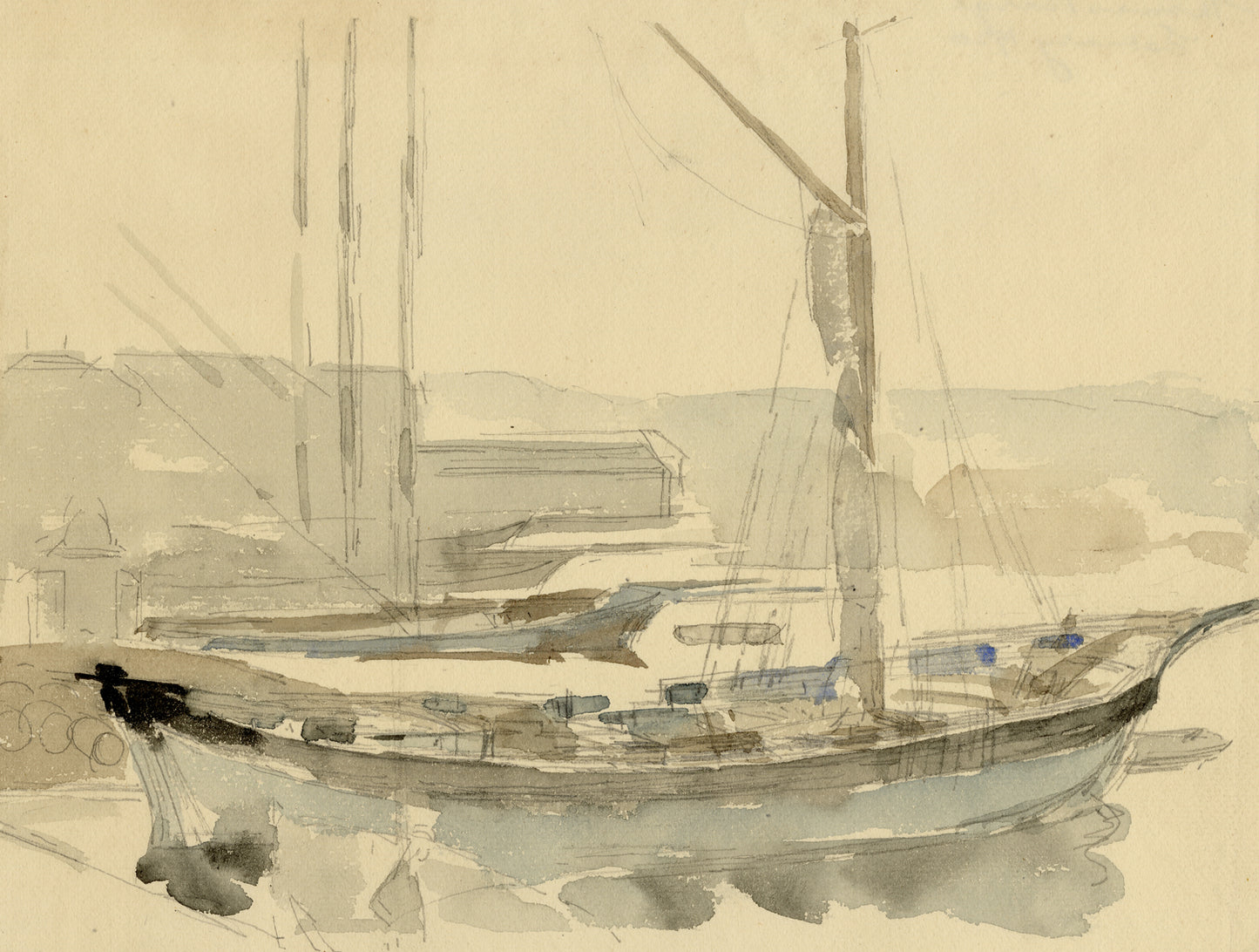 Thames Barge Estuary 1920