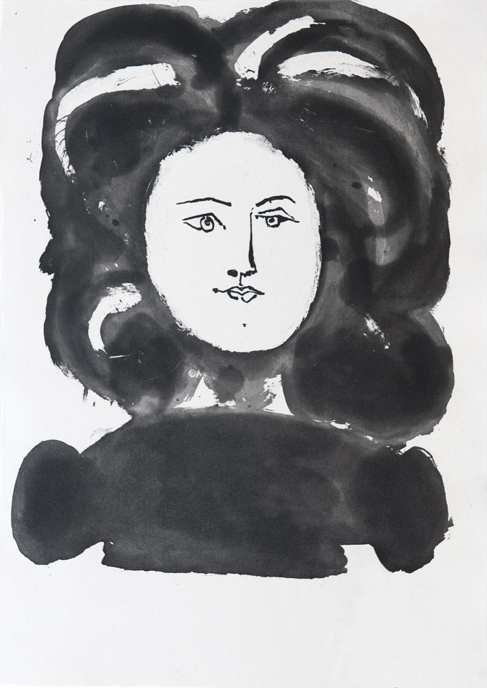 Head of a woman with ornamental hair style