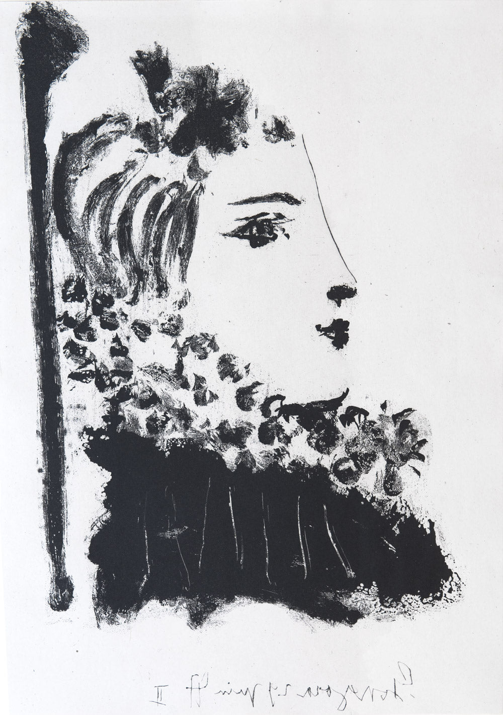 Profile of a woman wearing a ruff