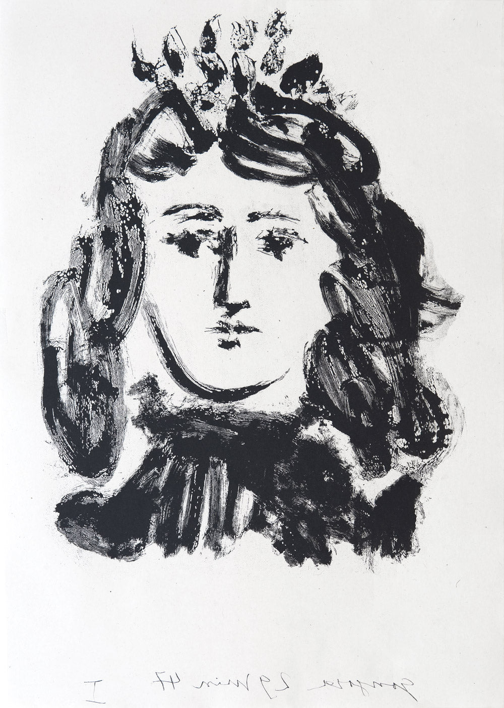 Head of a woman wearing a crown