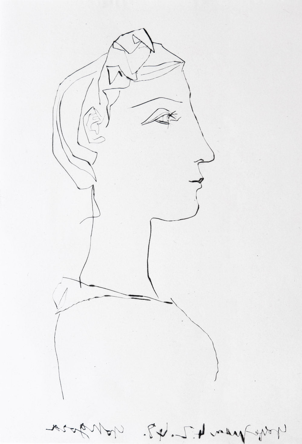 Head of a woman in profile