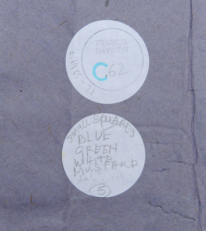 Small Squares, Grey, Green, White & Mustard