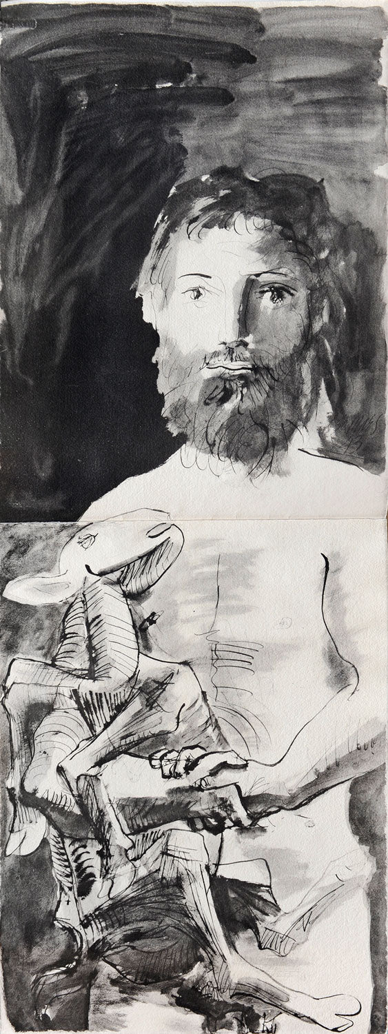 Etude pour L'homme au mouton, 1943