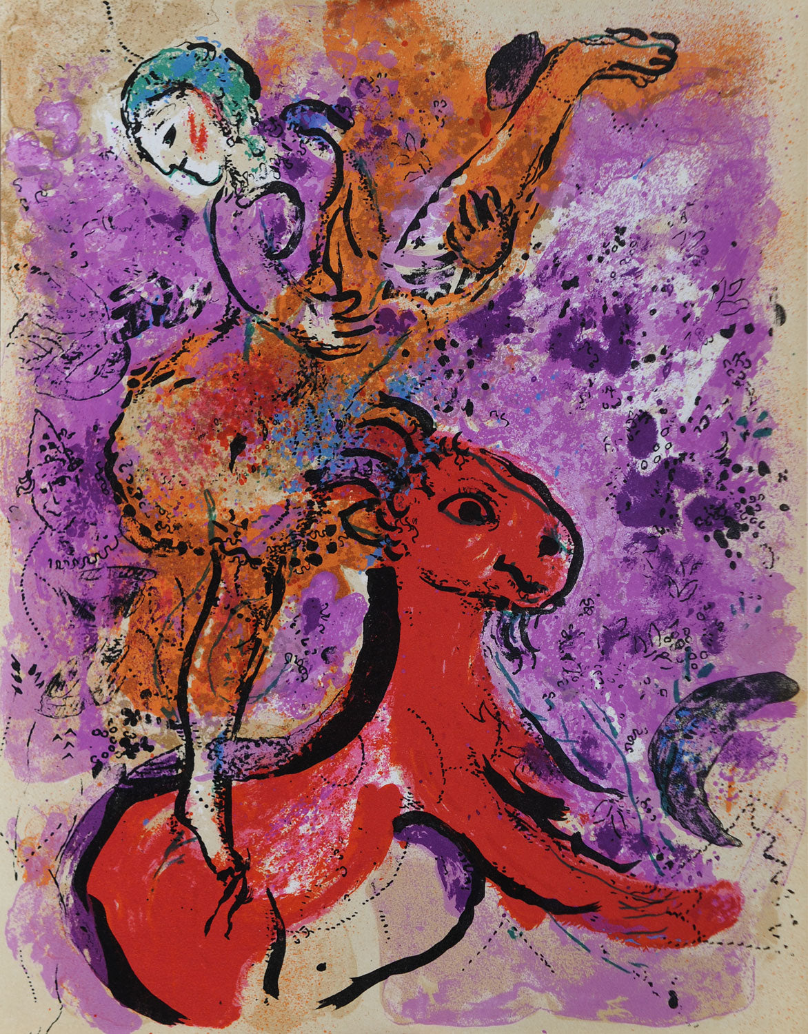 Marc Chagall Woman circus rider on red horse – Goldmark