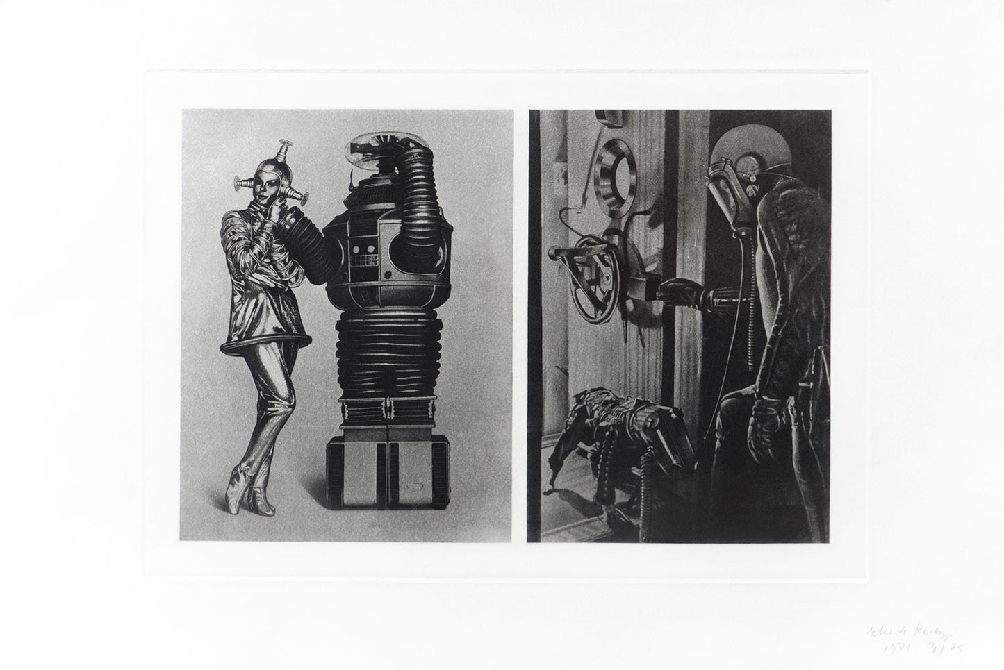 H - Television Series 'Lost in Space'Robot as in 'Forbidden Planet' - Soviet Dog and Man Exit from Space Chamber.