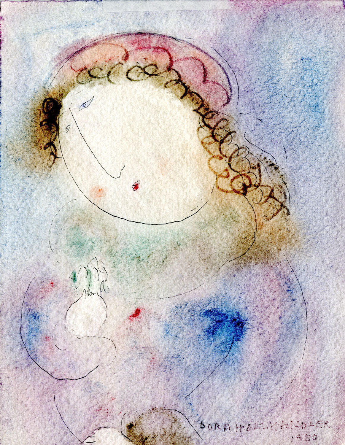 Lady Picking Flowers