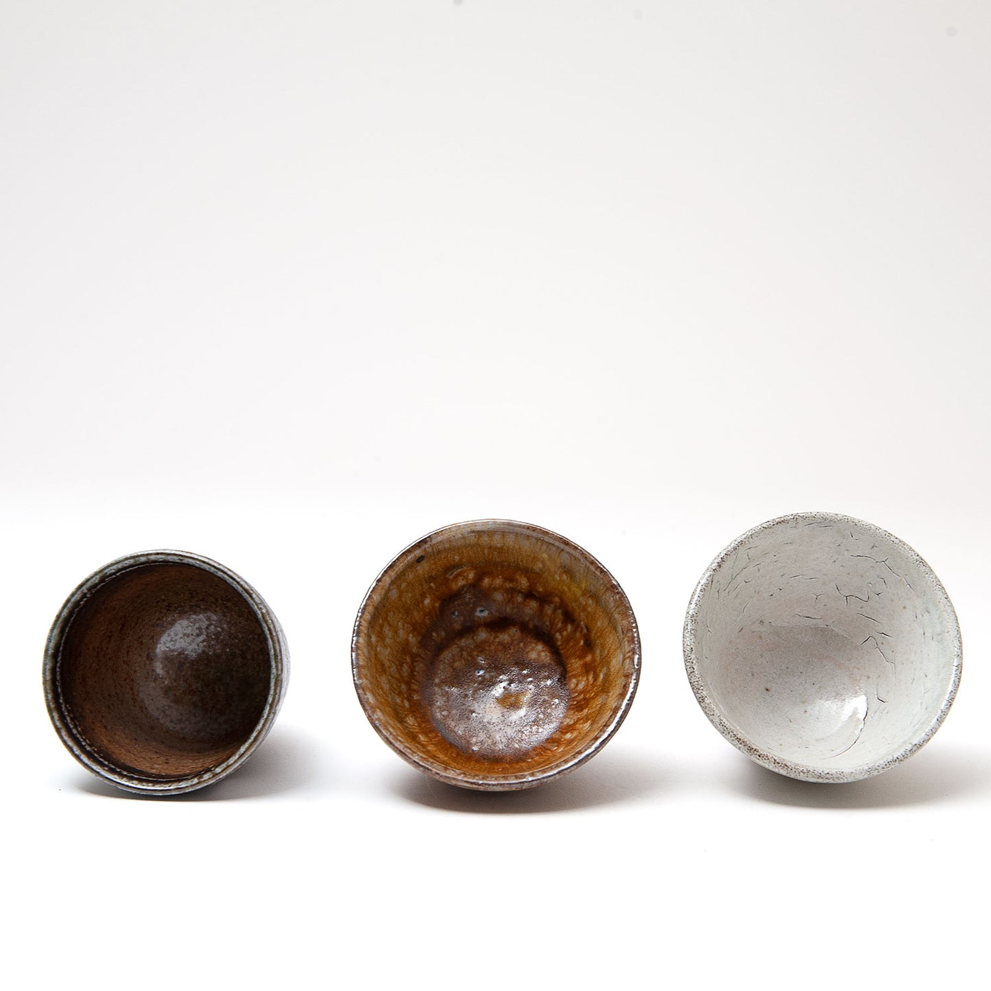 Set of Three Cups With Wooden Tray