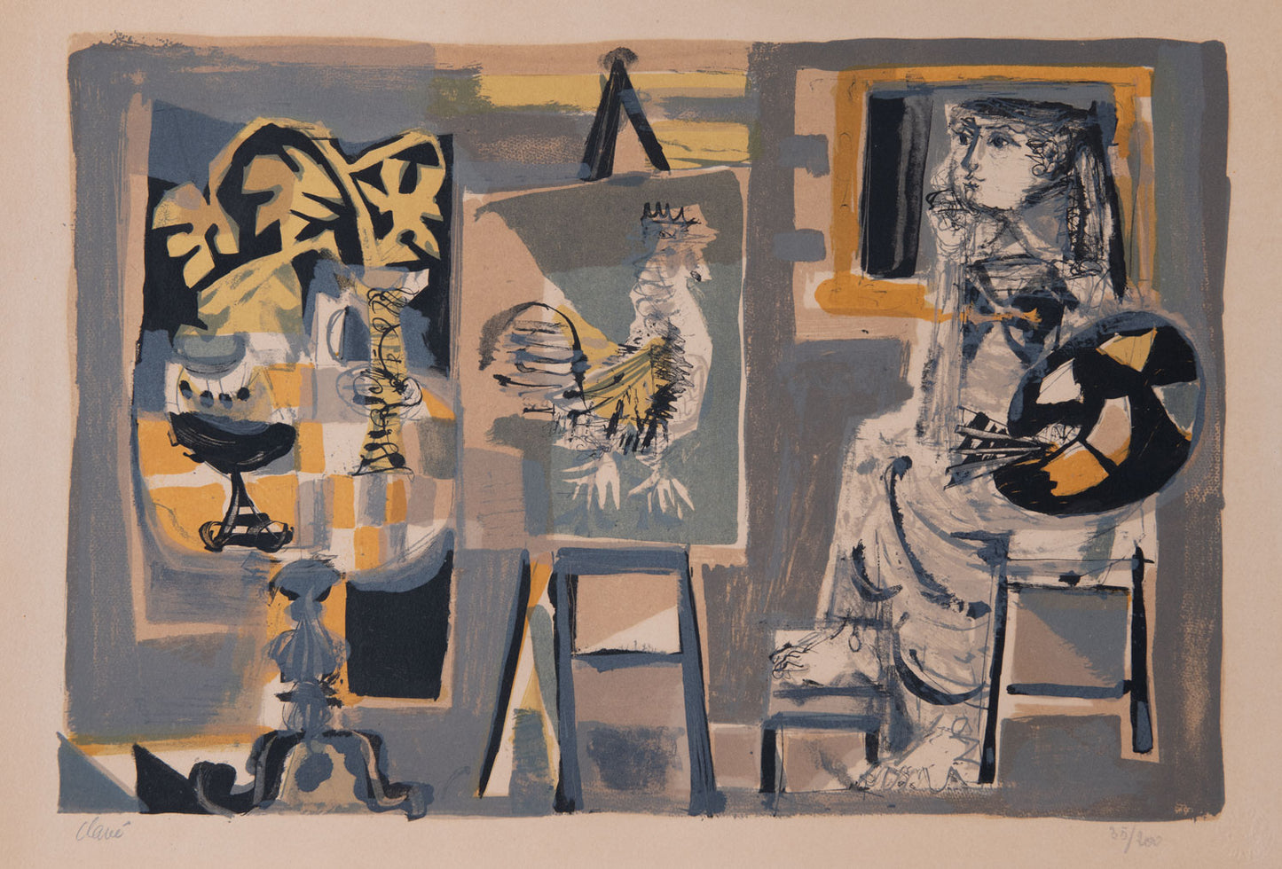 La Femme-Peinture au Coq