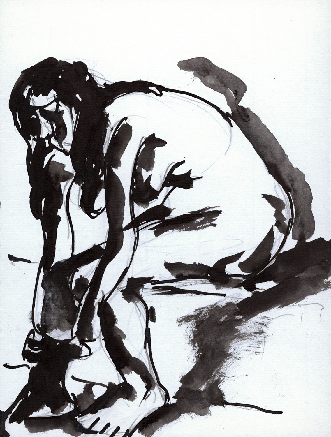 Nude Study (Putting on Stockings)