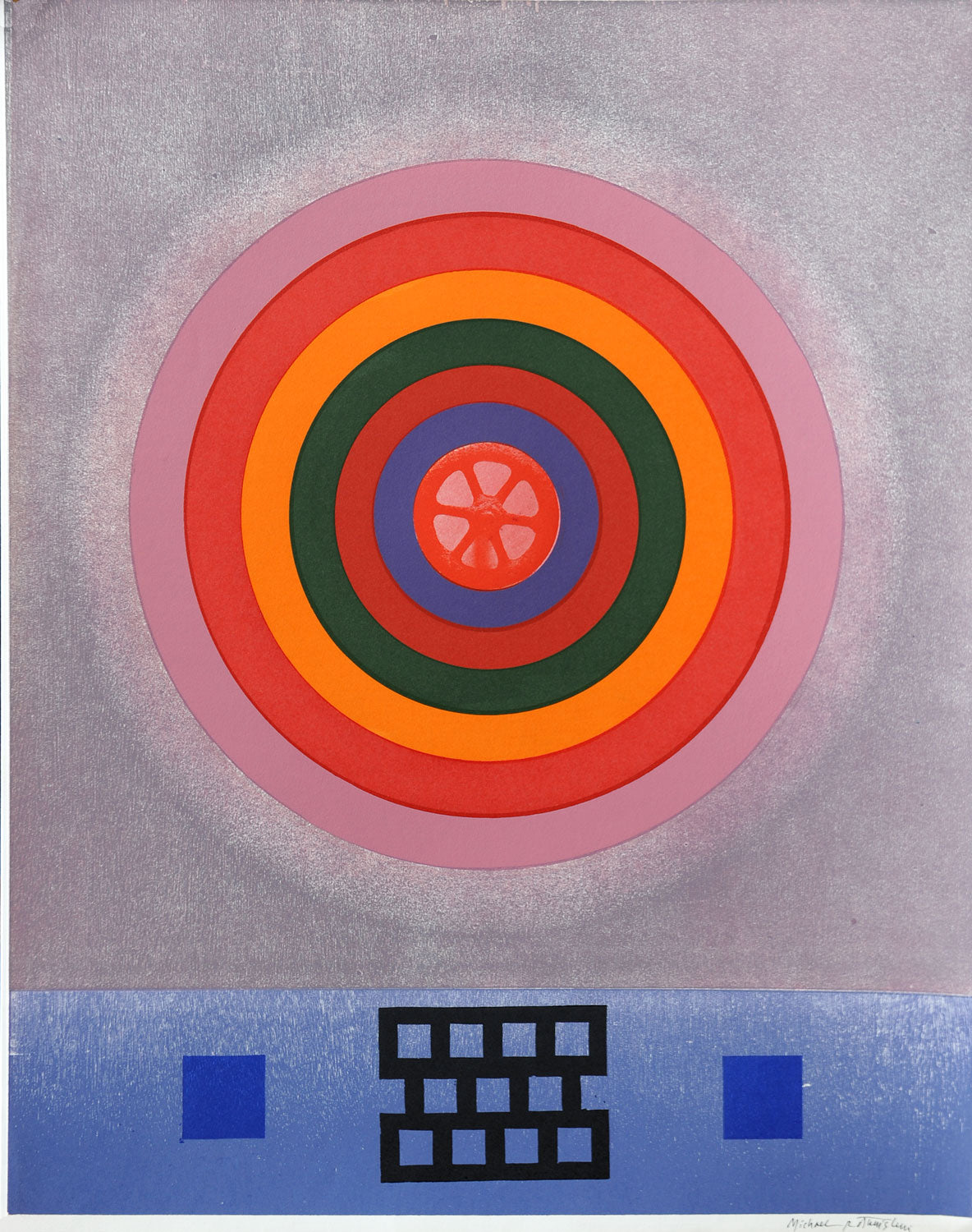 Circle (Pink to Purple with Grid)