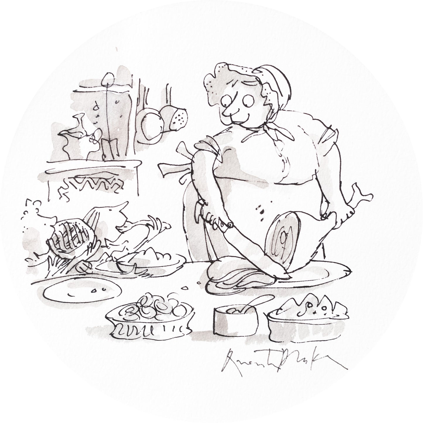 She then serves up the second treat.