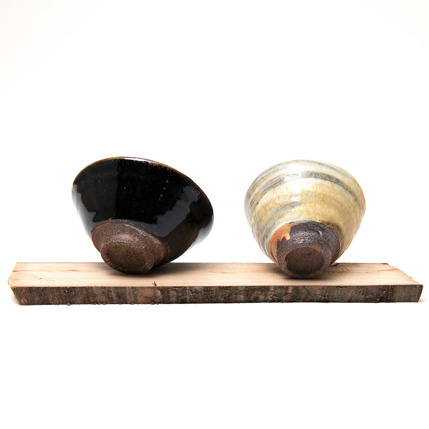 Set of Small Cups with Wooden Board