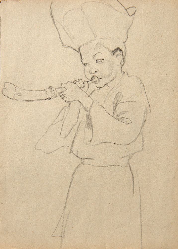 Boy Playing Horn