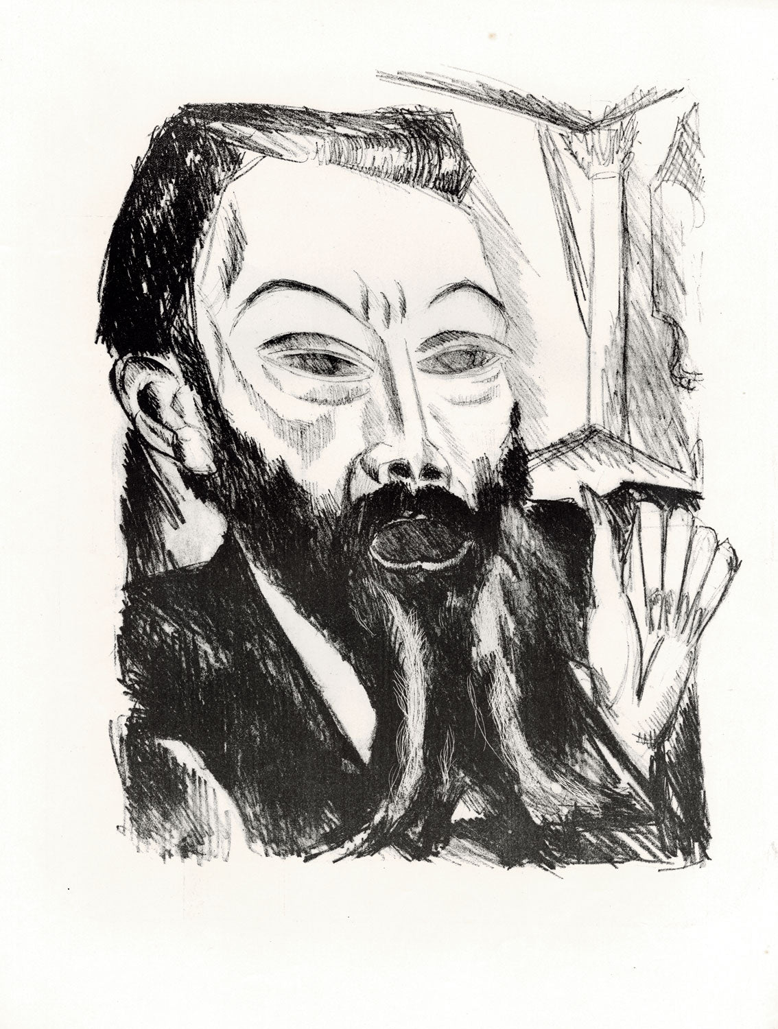 Das Bildnis des Dichters Theodor Däubler. (Portrait of the poet Theodor Däubler)