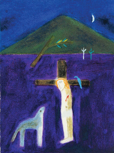 Craigie Aitchison Crucifixion – Goldmark