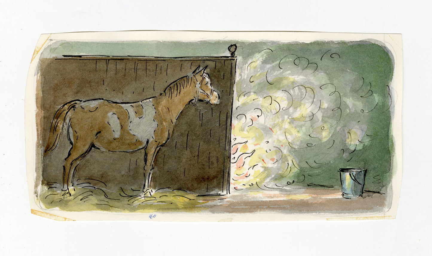 He woke and a real fire was there...