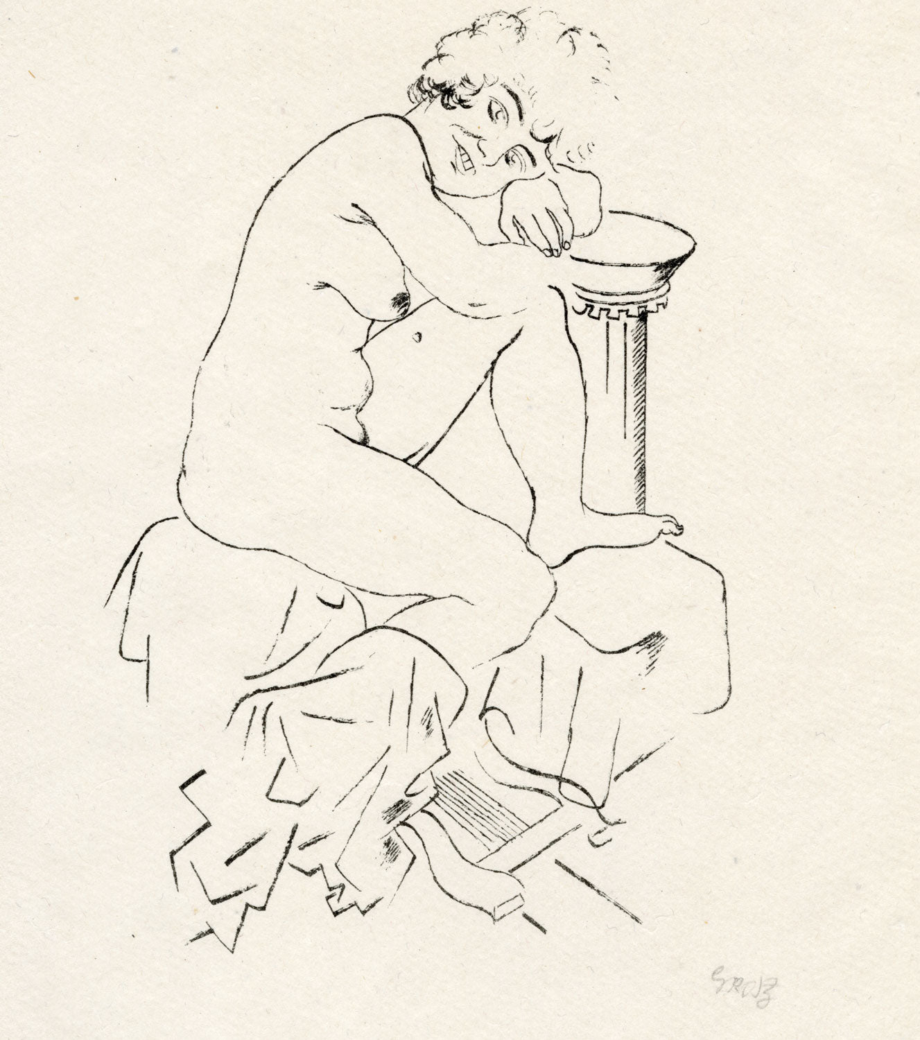 Lady Hamilton as a Living Classical Sculpture