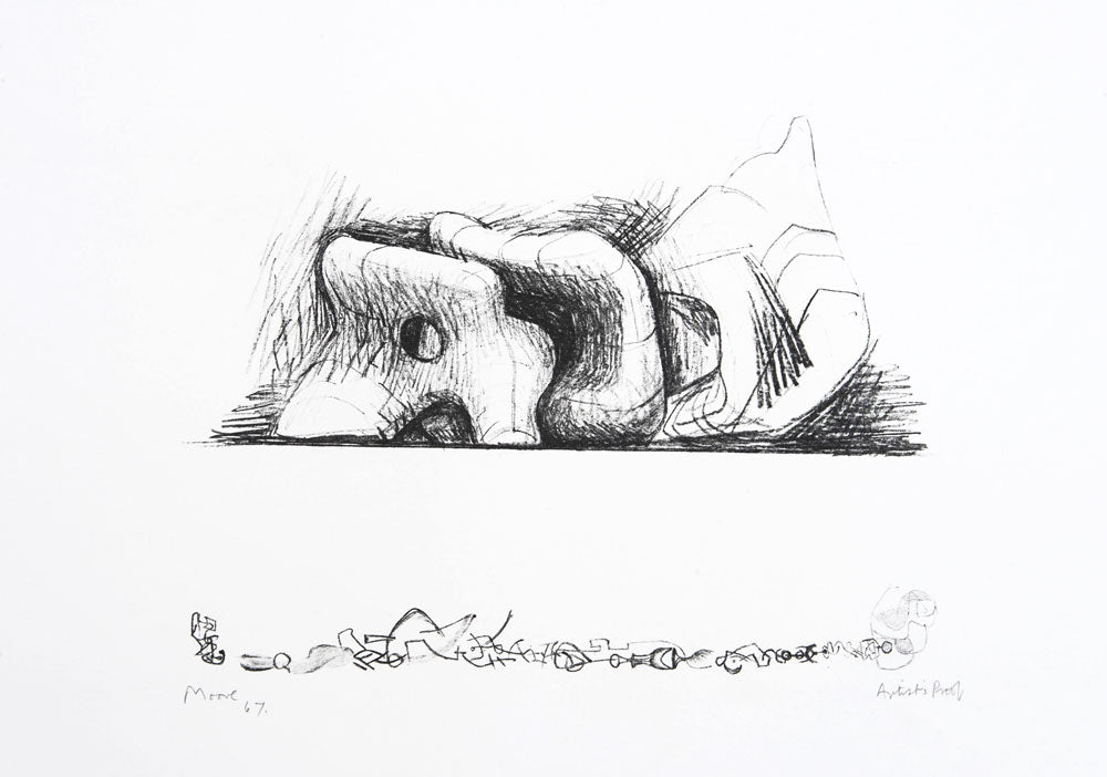 Large Reclining Figure and Small Motifs