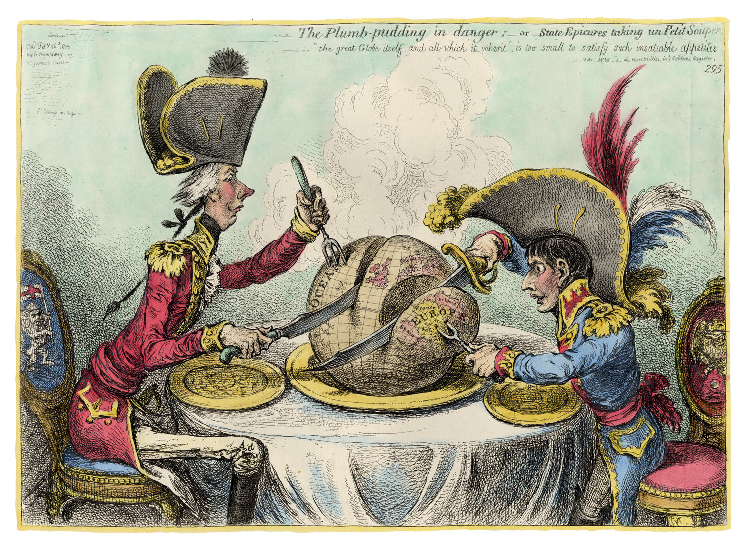 James Gillray The Plum Pudding in Danger -or- State Epicures