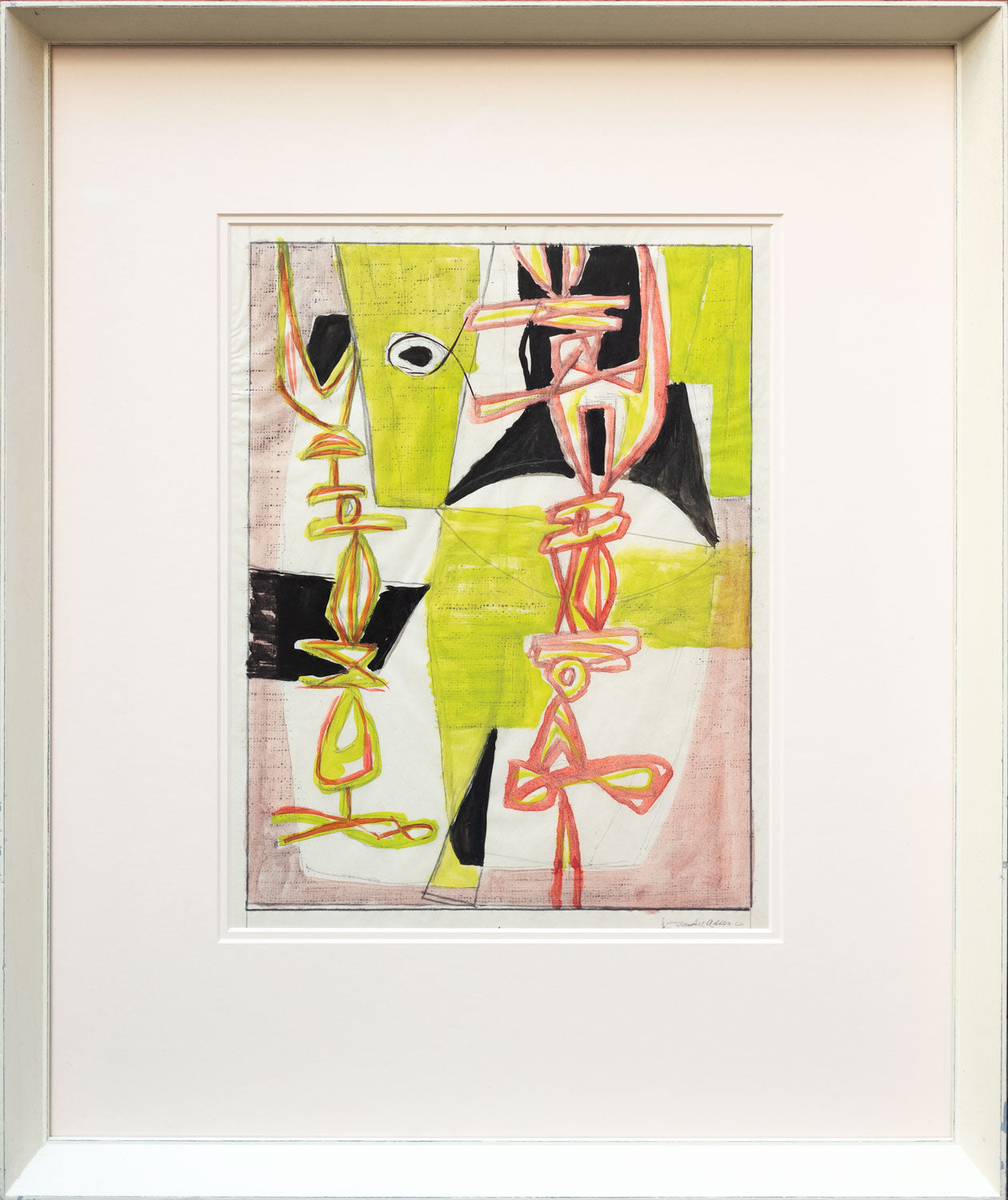 Abstract Composition, Pink and Green