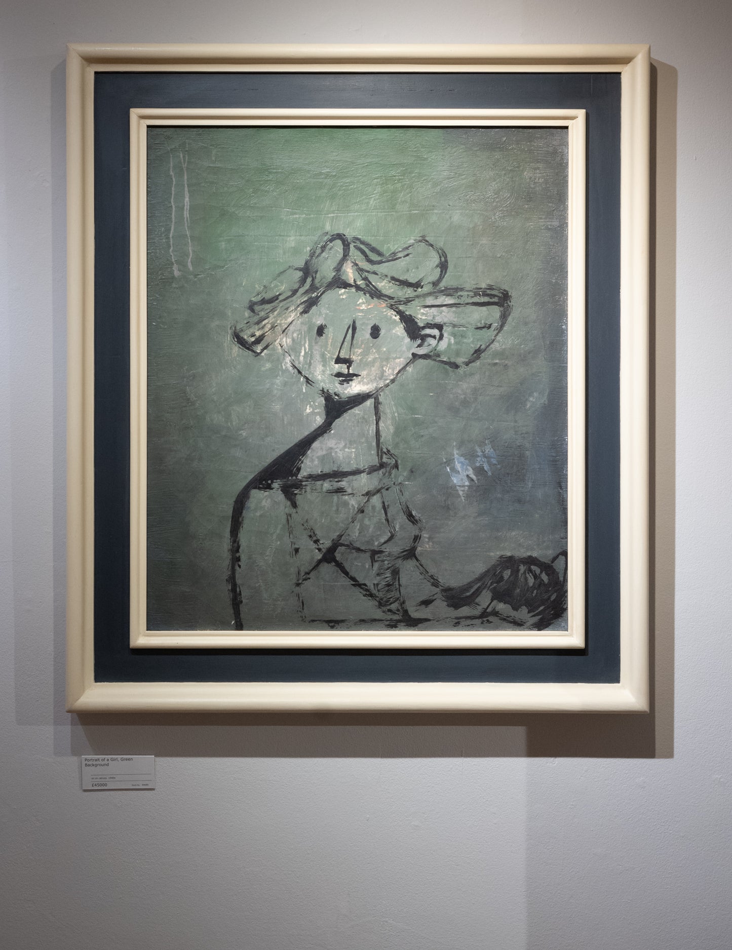 Portrait of a Girl, Green Background