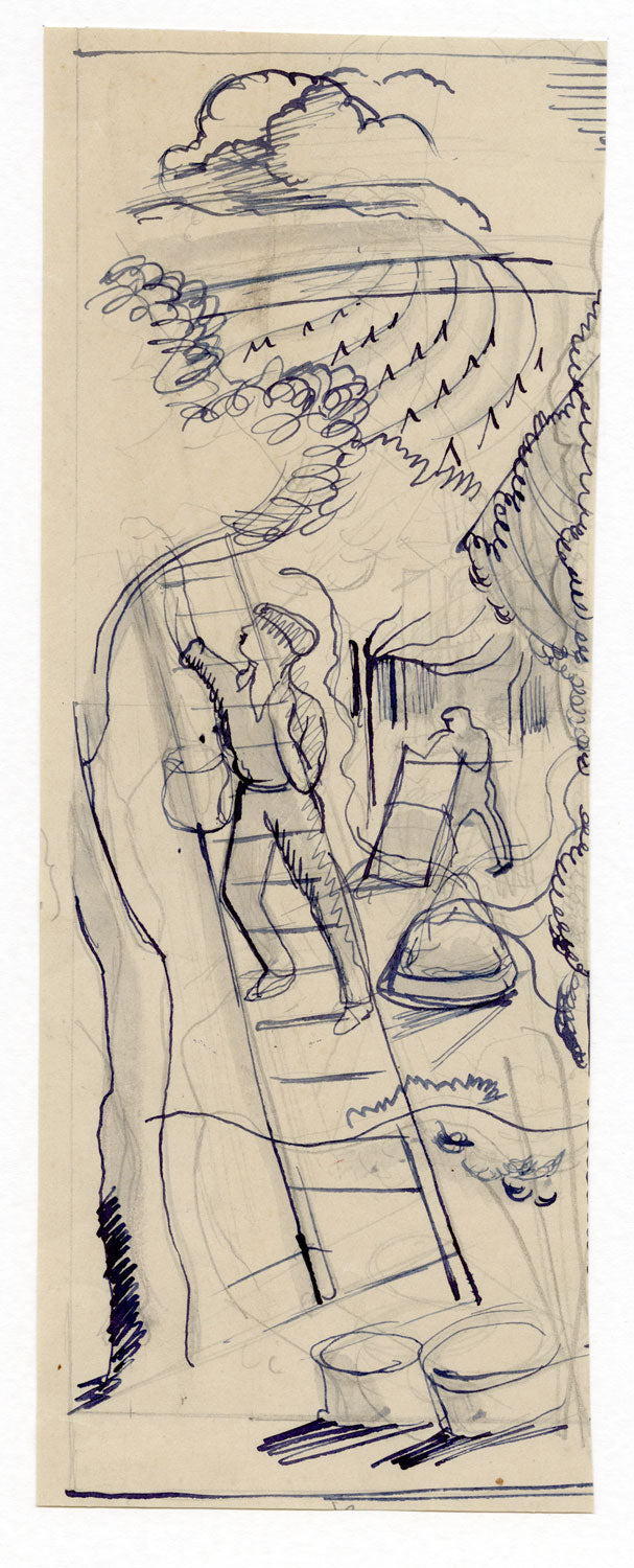 The Seasons. A set of four pen and ink drawings