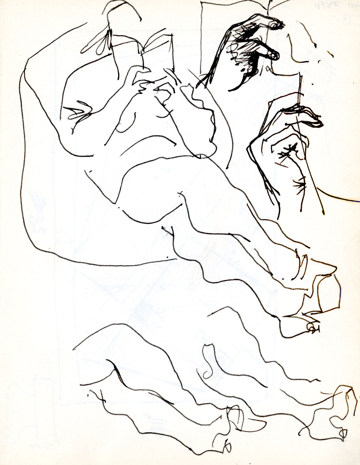 Reading Reclining Woman