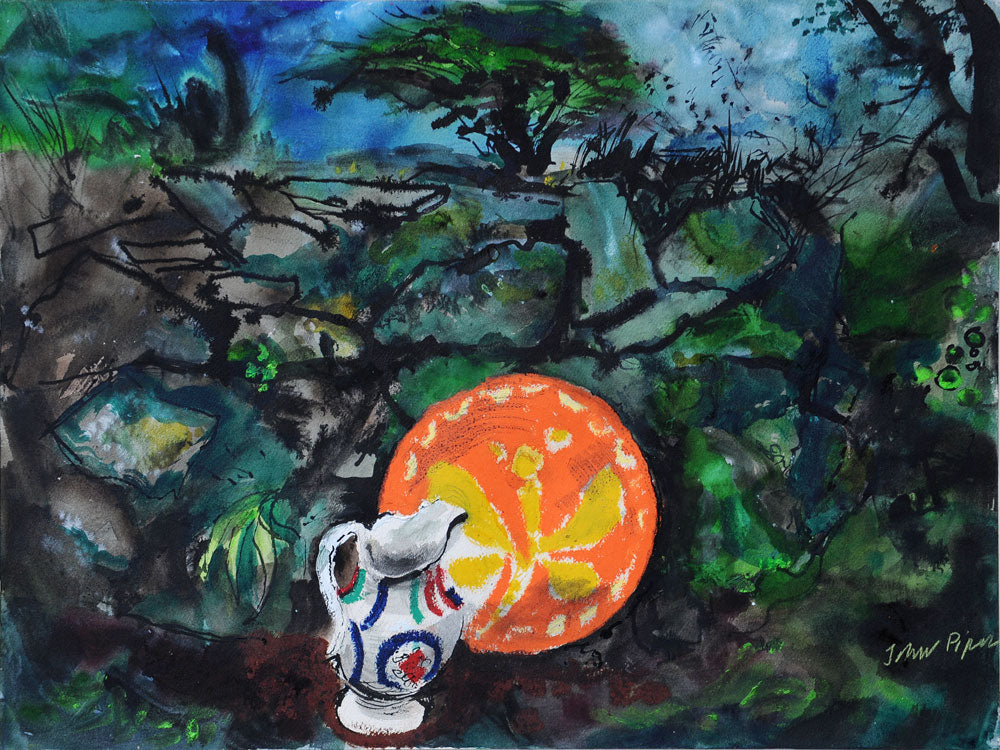 Jug and Plate in a Landscape