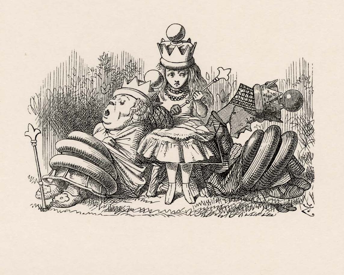 In another moment both Queens were fast asleep, and snoring aloud...