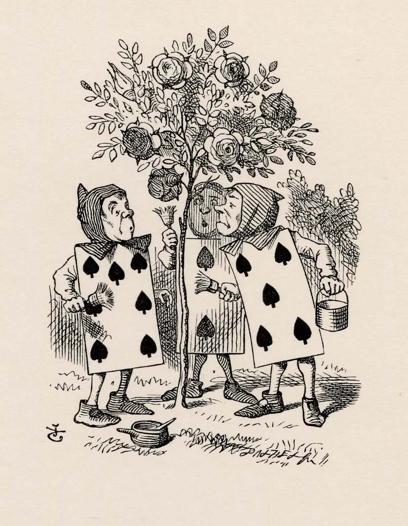 You'd better not talk! said Five. 'I heard the Queen say only yesterday you deserved to be beheaded!'