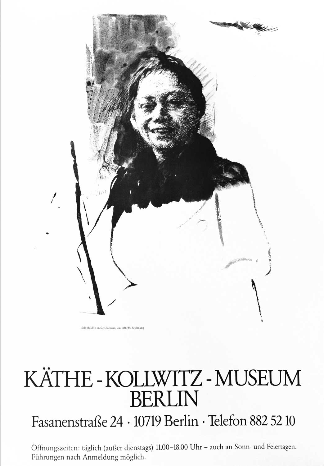 Selbstbildnis en face, lachen