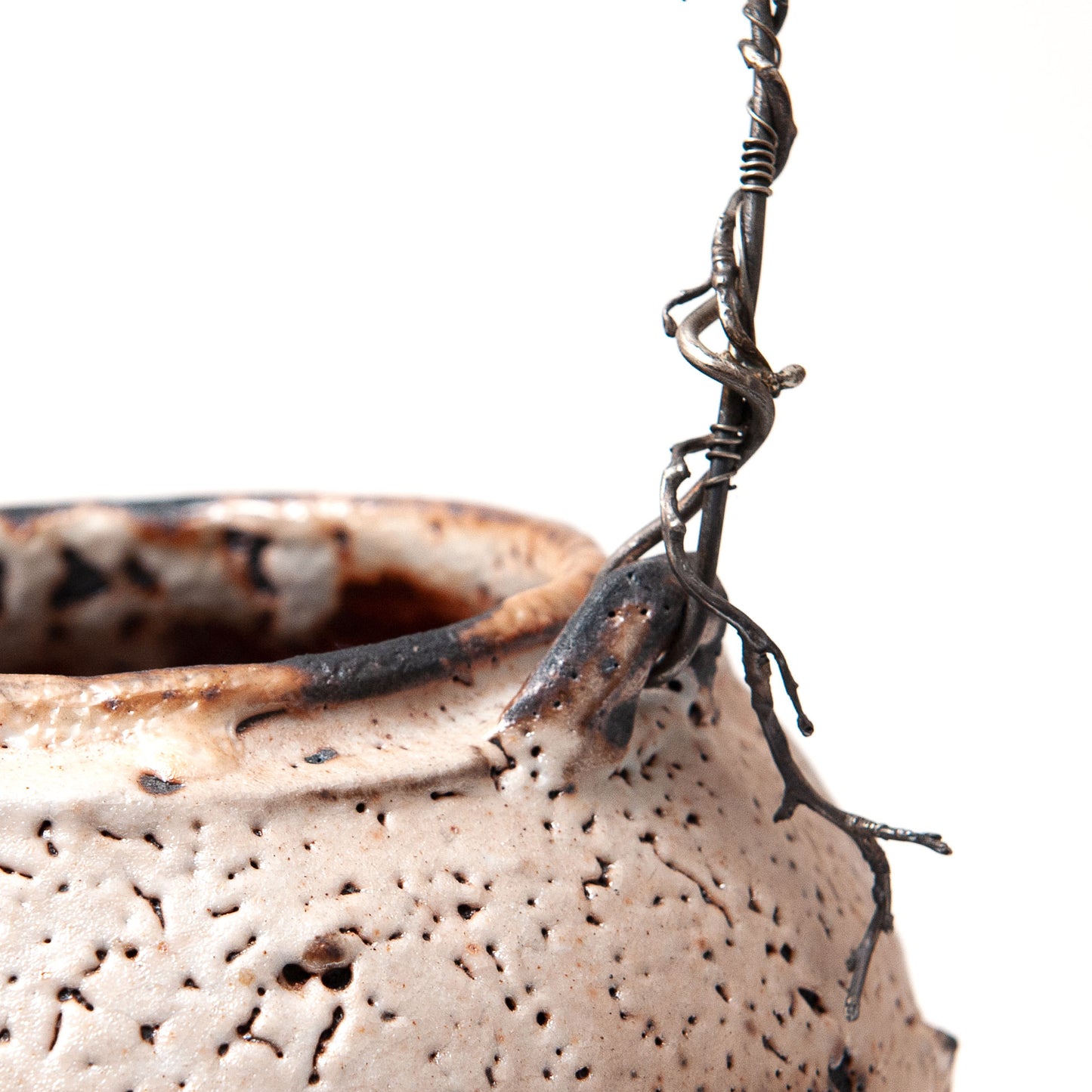 Tsubo with Silver Twig Handle