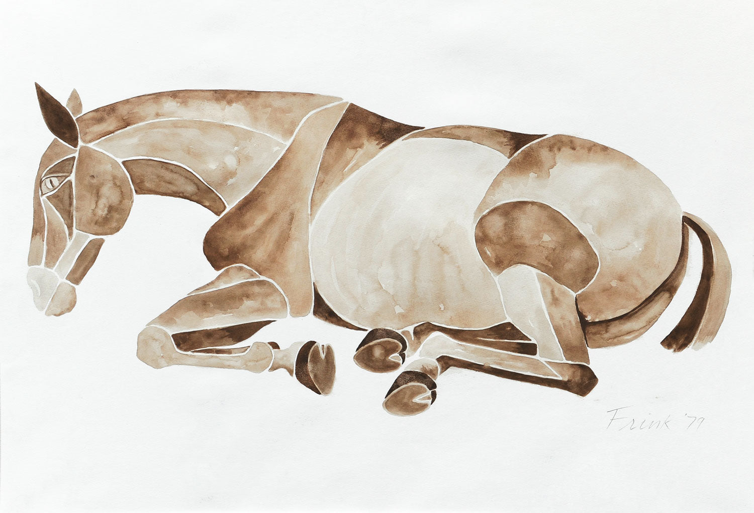 Elisabeth Frink Lying Down Horse – Goldmark