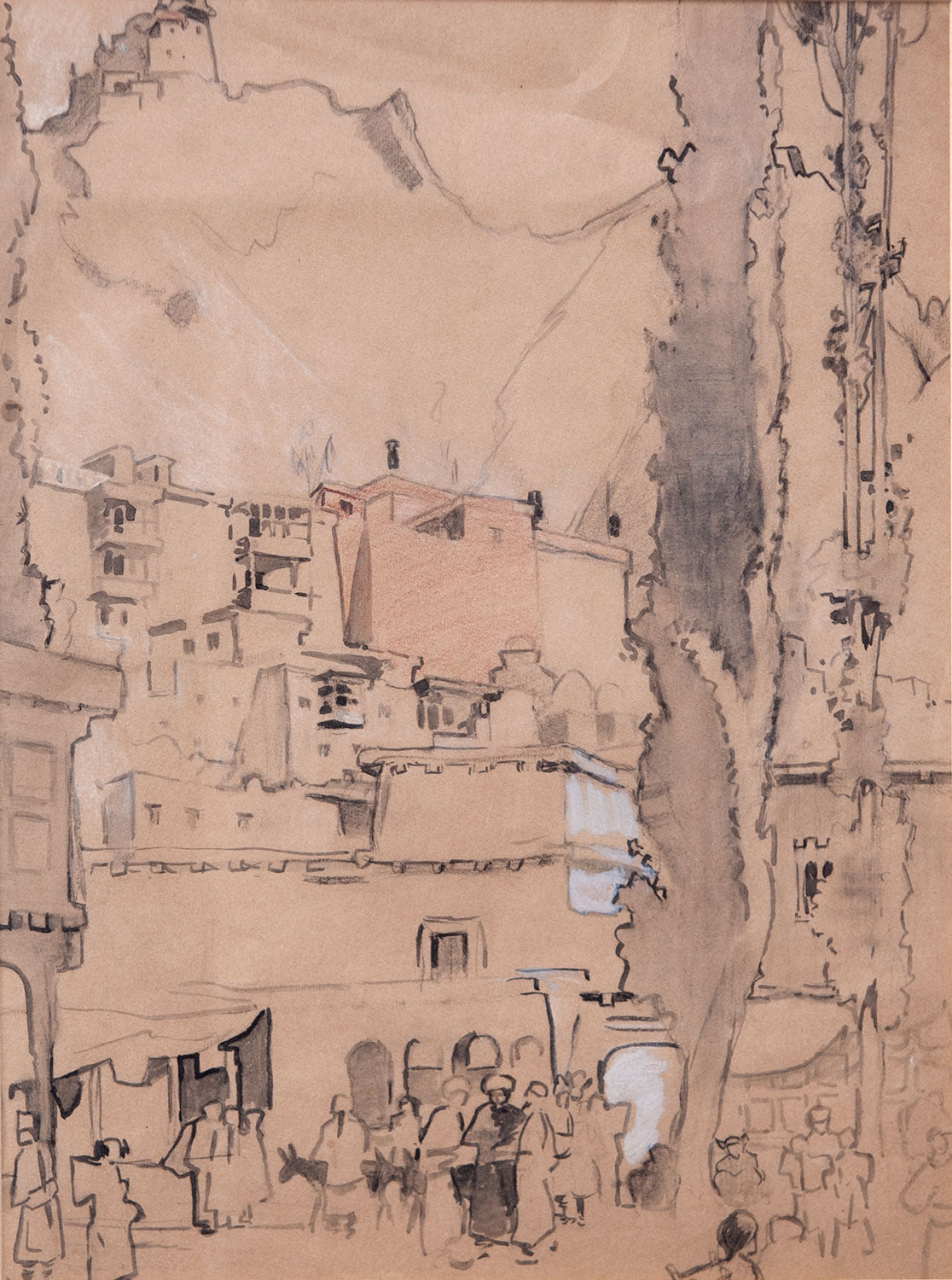 Tsemo Fort on the skyline