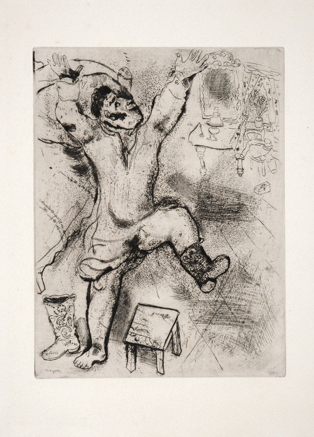 Chichikov Celebrates in his Nightshirt