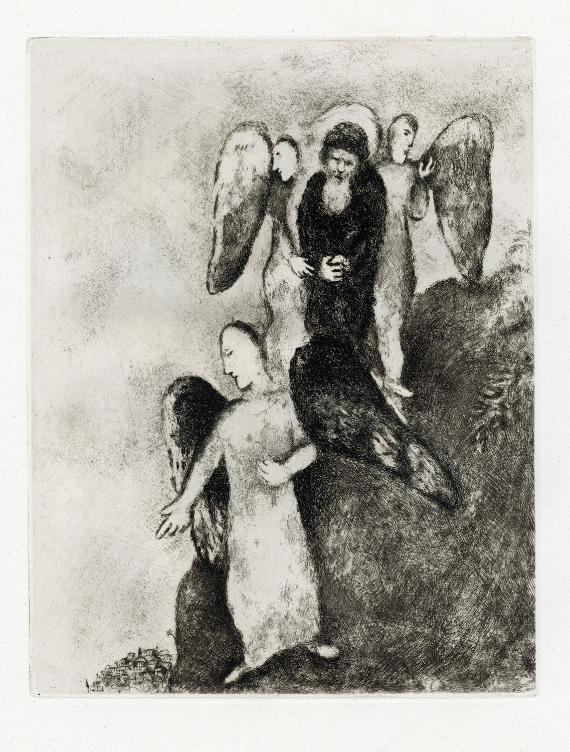 Marc Chagall La Descente vers Sodome (The Descent into Sodom