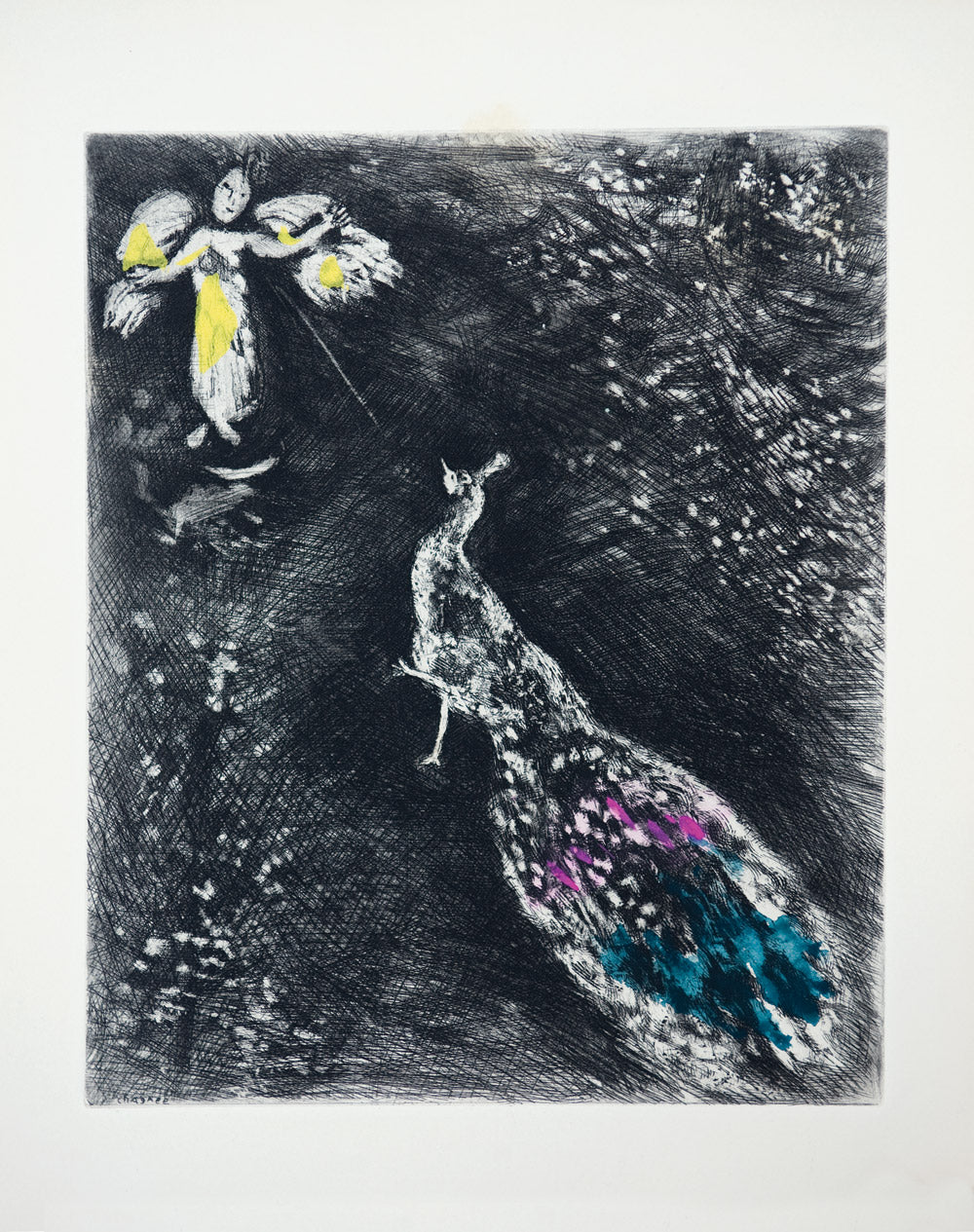 Marc Chagall The Peacock who complained to Juno – Goldmark