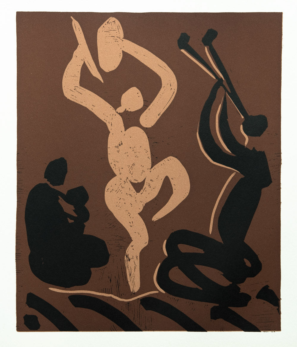 Mother and Child, with Dancer and Flute Player