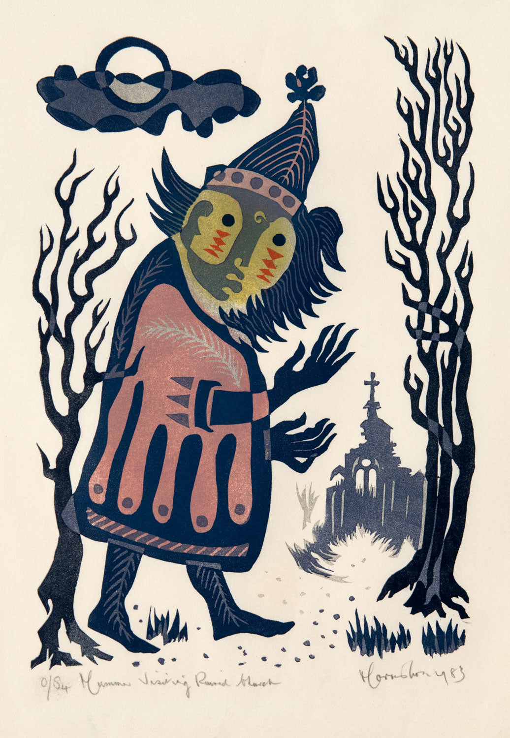 Mummer Visiting Ruined Church