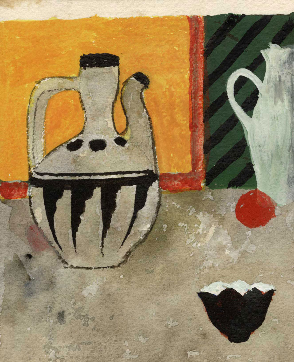 Still Life, Black, White and Red