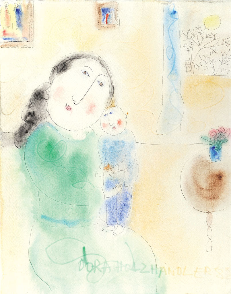 Mother and Baby with Winter Sun