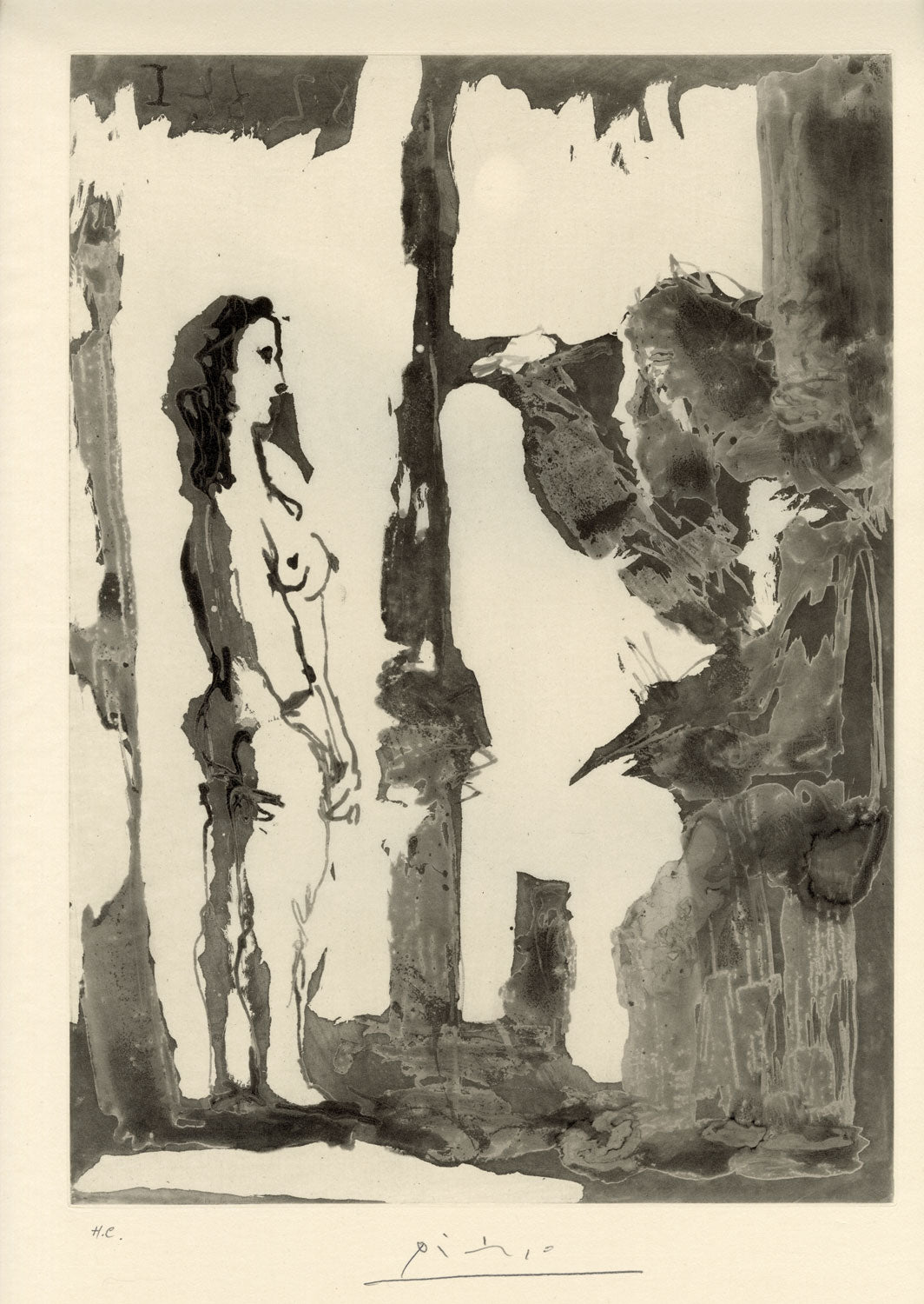 Peintre et Modele aux Cheveux Longs