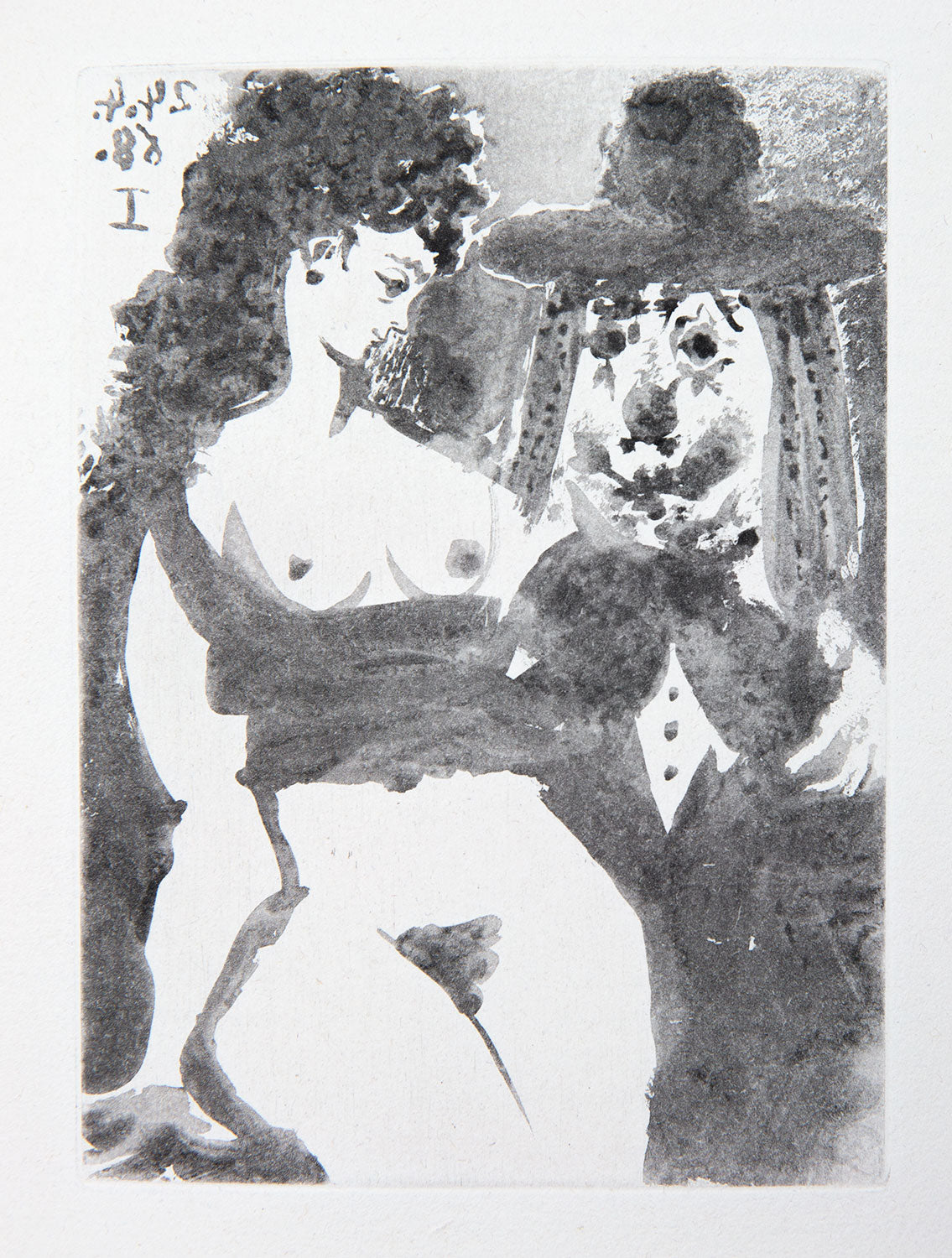 Vieux Clown avec une Ravissante Personne