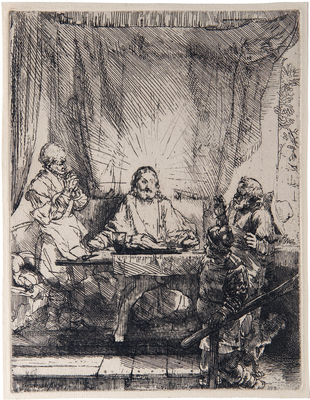 Christ at Emmaus: The large plate.